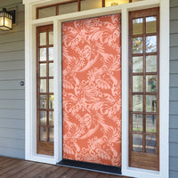 Tahiti Puatou Tiare Floral Door Cover Monstera Palm Tropical Leaves LT01 - Polynesian Pride