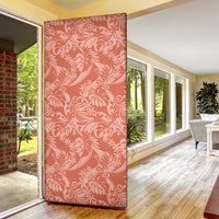 Tahiti Puatou Tiare Floral Door Cover Monstera Palm Tropical Leaves LT01 - Polynesian Pride