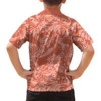 Tahiti Puatou Tiare Floral Family Matching Off Shoulder Short Dress and Hawaiian Shirt Monstera Palm Tropical Leaves LT01 - Polynesian Pride