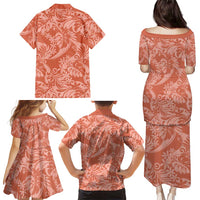 Tahiti Puatou Tiare Floral Family Matching Puletasi and Hawaiian Shirt Monstera Palm Tropical Leaves LT01 - Polynesian Pride