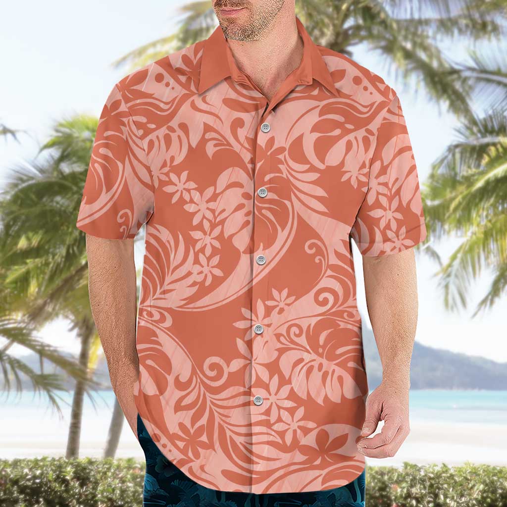 Tahiti Puatou Tiare Floral Hawaiian Shirt Monstera Palm Tropical Leaves LT01 - Polynesian Pride