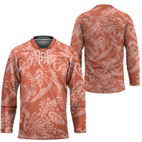 Tahiti Puatou Tiare Floral Hockey Jersey Monstera Palm Tropical Leaves LT01 - Polynesian Pride