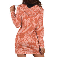 Tahiti Puatou Tiare Floral Hoodie Dress Monstera Palm Tropical Leaves LT01 - Polynesian Pride