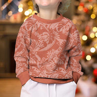 Tahiti Puatou Tiare Floral Kid Ugly Christmas Sweater Monstera Palm Tropical Leaves LT01 - Polynesian Pride