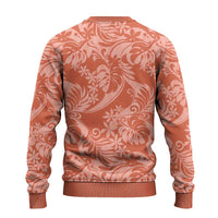 Tahiti Puatou Tiare Floral Ugly Christmas Sweater Monstera Palm Tropical Leaves LT01 - Polynesian Pride