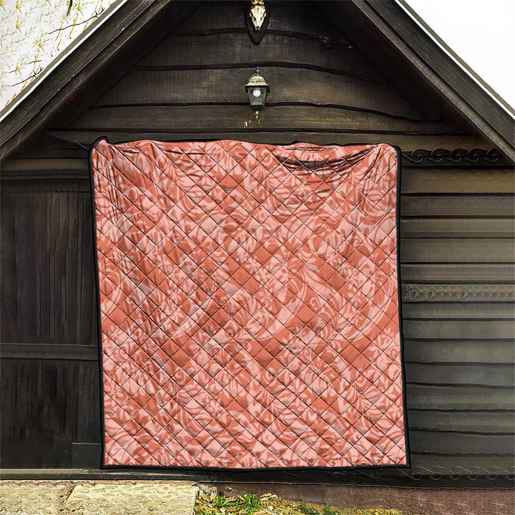 Tahiti Puatou Tiare Floral Quilt Monstera Palm Tropical Leaves - Polynesian Pride
