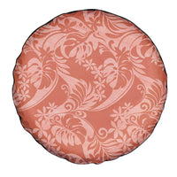 Tahiti Puatou Tiare Floral Spare Tire Cover Monstera Palm Tropical Leaves LT01 - Polynesian Pride