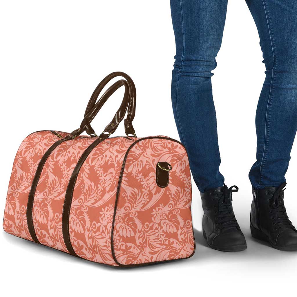 Tahiti Puatou Tiare Floral Travel Bag Monstera Palm Tropical Leaves LT01 - Polynesian Pride