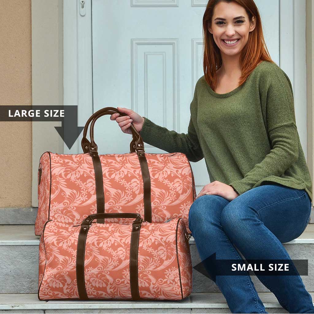 Tahiti Puatou Tiare Floral Travel Bag Monstera Palm Tropical Leaves LT01 - Polynesian Pride