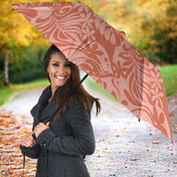 Tahiti Puatou Tiare Floral Umbrella Monstera Palm Tropical Leaves - Polynesian Pride