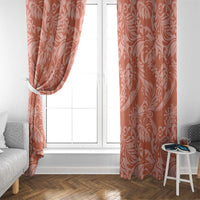 Tahiti Puatou Tiare Floral Window Curtain Monstera Palm Tropical Leaves LT01 - Polynesian Pride