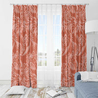 Tahiti Puatou Tiare Floral Window Curtain Monstera Palm Tropical Leaves LT01 - Polynesian Pride