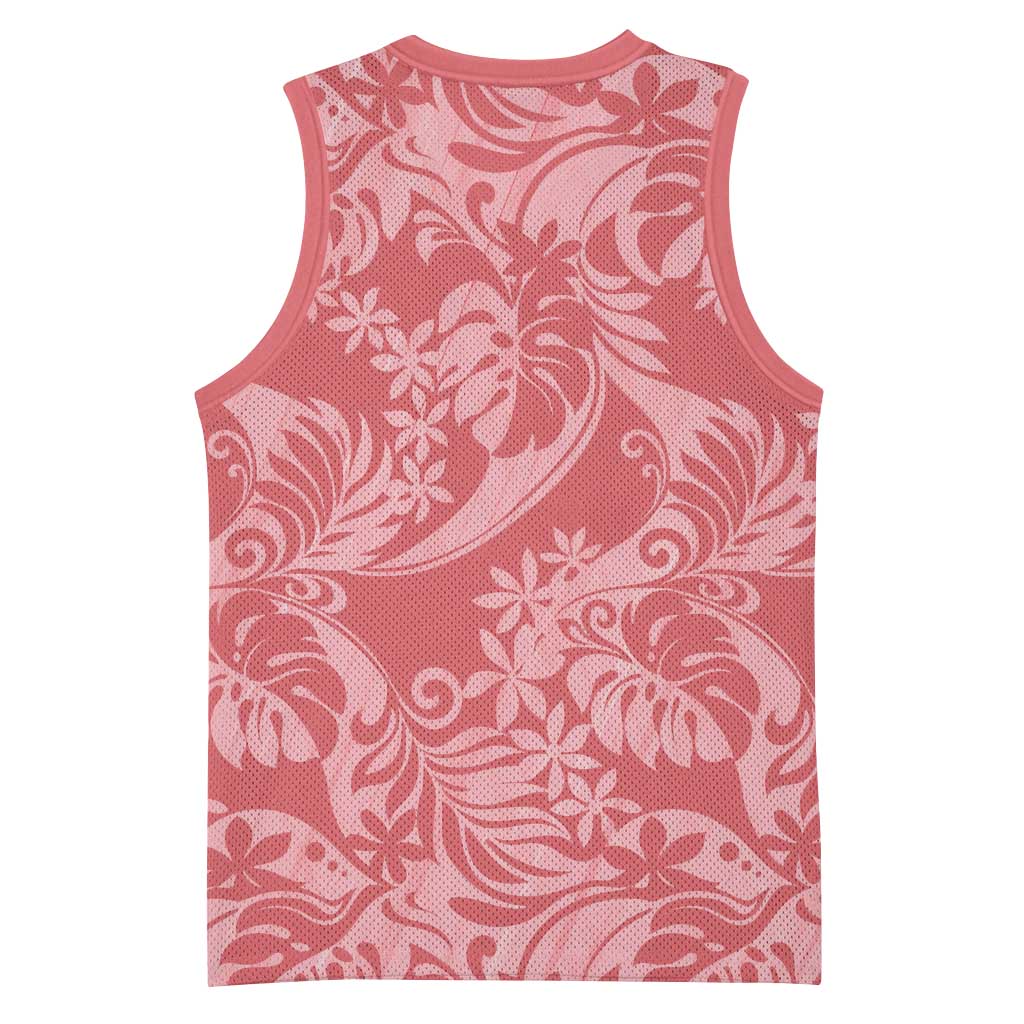 Tahiti Tarona Tiare Floral Basketball Jersey Monstera Palm Tropical Leaves LT01 - Polynesian Pride