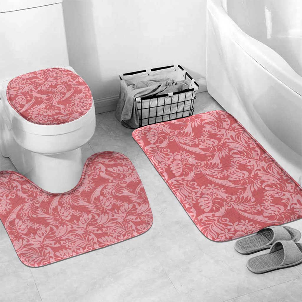 Tahiti Tarona Tiare Floral Bathroom Set Monstera Palm Tropical Leaves - Polynesian Pride