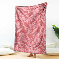 Tahiti Tarona Tiare Floral Blanket Monstera Palm Tropical Leaves LT01 - Polynesian Pride