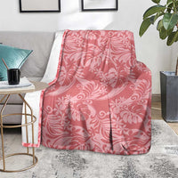 Tahiti Tarona Tiare Floral Blanket Monstera Palm Tropical Leaves LT01 - Polynesian Pride