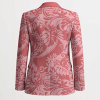 Tahiti Tarona Tiare Floral Blazer Monstera Palm Tropical Leaves - Polynesian Pride