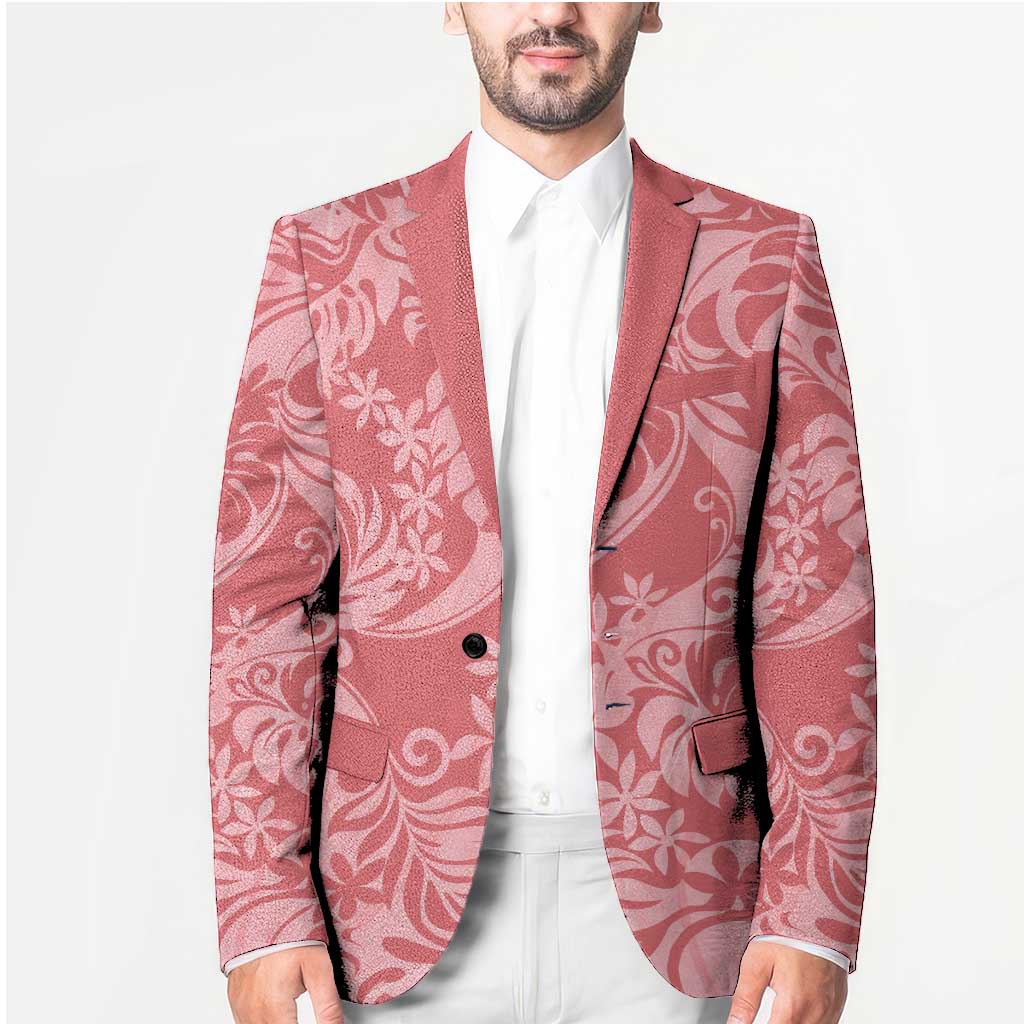 Tahiti Tarona Tiare Floral Blazer Monstera Palm Tropical Leaves - Polynesian Pride