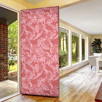 Tahiti Tarona Tiare Floral Door Cover Monstera Palm Tropical Leaves LT01 - Polynesian Pride