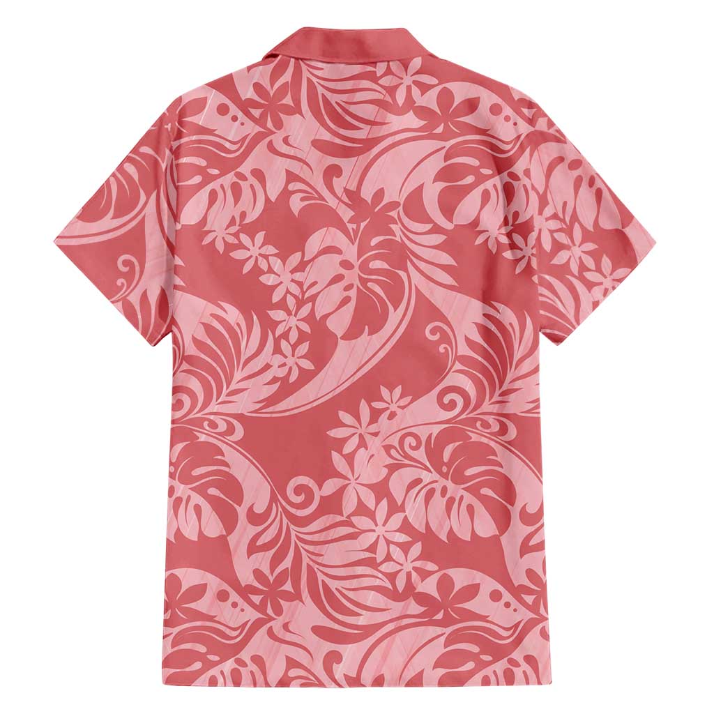 Tahiti Tarona Tiare Floral Hawaiian Shirt Monstera Palm Tropical Leaves LT01 - Polynesian Pride