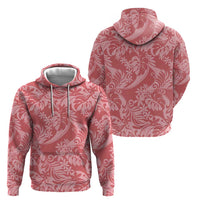 Tahiti Tarona Tiare Floral Hoodie Monstera Palm Tropical Leaves LT01 - Polynesian Pride