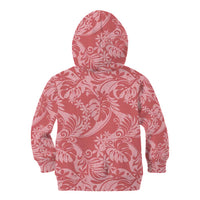 Tahiti Tarona Tiare Floral Kid Hoodie Monstera Palm Tropical Leaves - Polynesian Pride