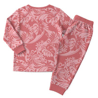 Tahiti Tarona Tiare Floral Christmas Pajama Set Monstera Palm Tropical Leaves LT01 - Polynesian Pride