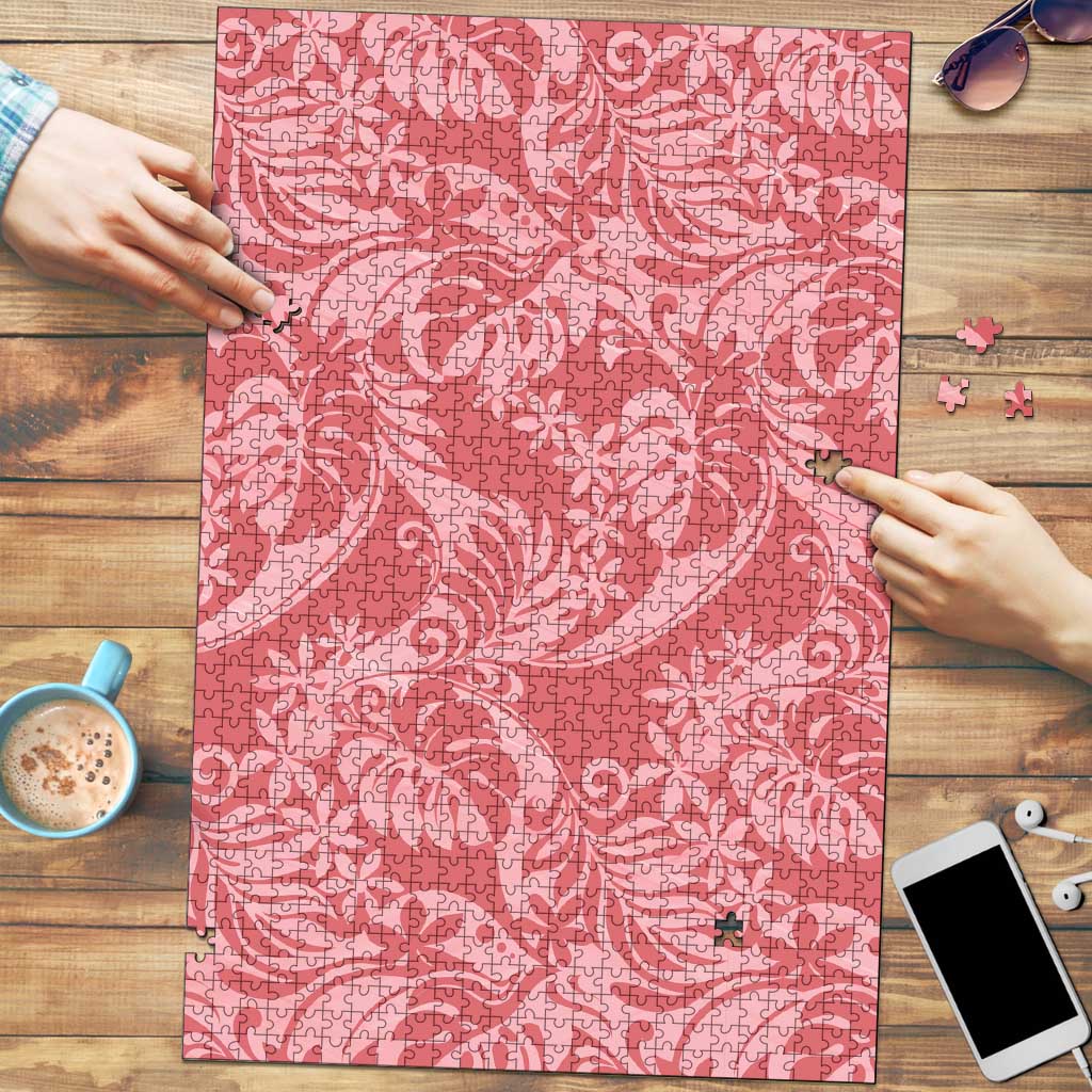 Tahiti Tarona Tiare Floral Puzzle Monstera Palm Tropical Leaves - Polynesian Pride