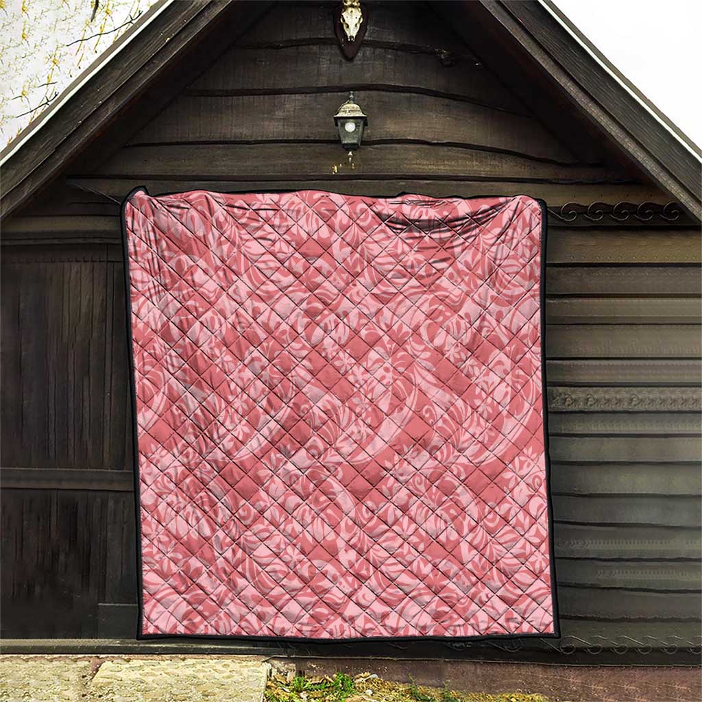 Tahiti Tarona Tiare Floral Quilt Monstera Palm Tropical Leaves - Polynesian Pride