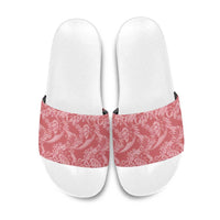 Tahiti Tarona Tiare Floral Slide Sandals Monstera Palm Tropical Leaves - Polynesian Pride