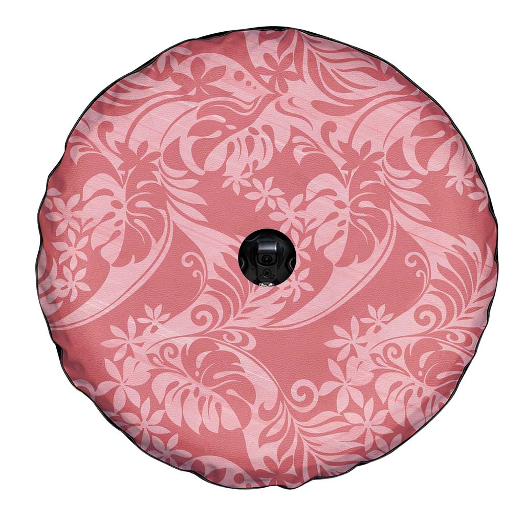 Tahiti Tarona Tiare Floral Spare Tire Cover Monstera Palm Tropical Leaves LT01 - Polynesian Pride
