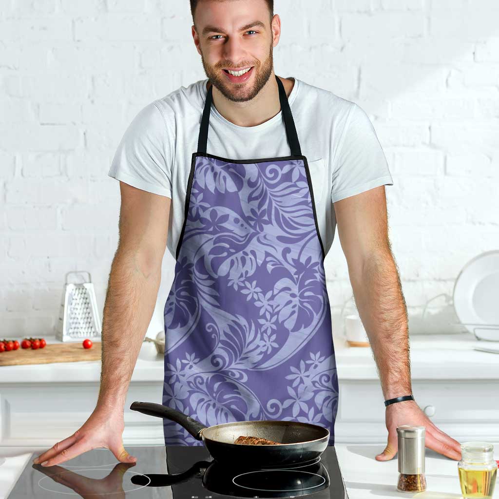 Tahiti Vareau Tiare Floral Apron Monstera Palm Tropical Leaves - Polynesian Pride
