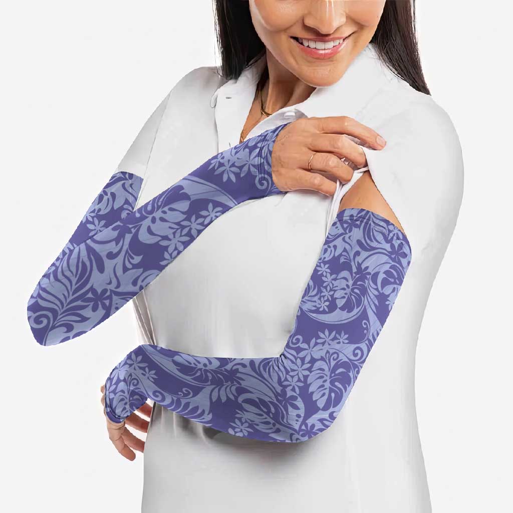 Tahiti Vareau Tiare Floral Arm Sleeves Monstera Palm Tropical Leaves LT01 - Polynesian Pride