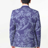 Tahiti Vareau Tiare Floral Blazer Monstera Palm Tropical Leaves - Polynesian Pride