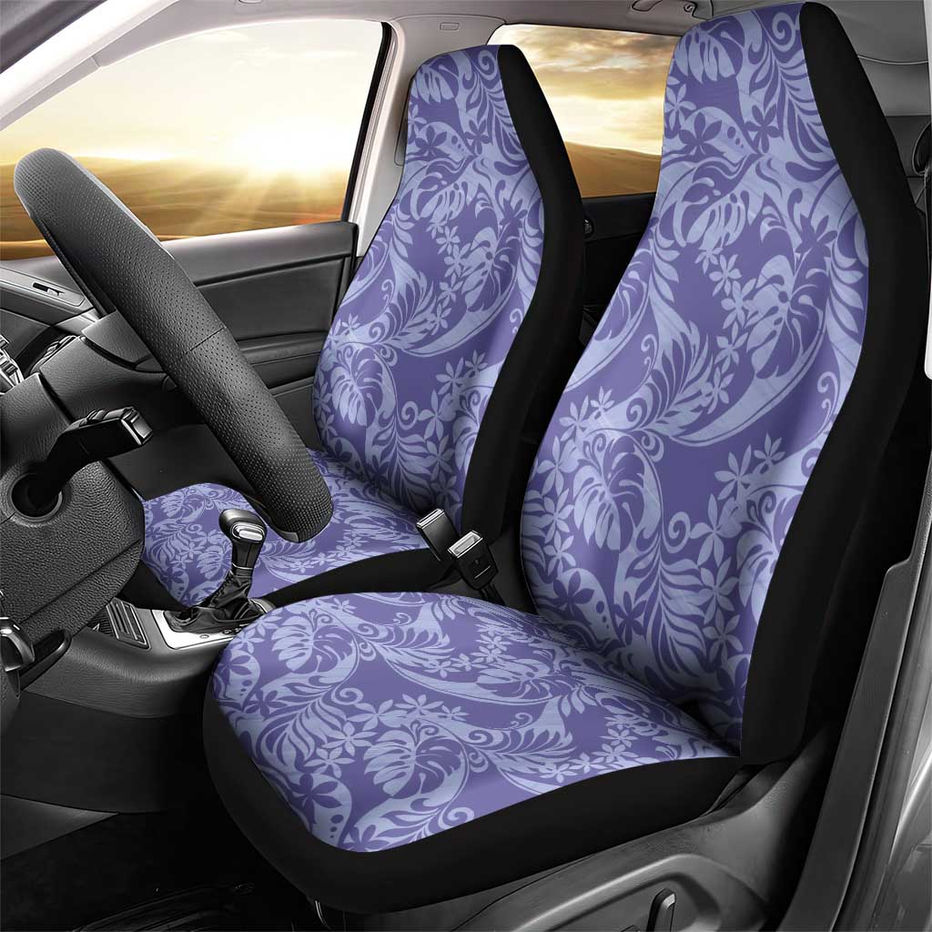 Tahiti Vareau Tiare Floral Car Seat Cover Monstera Palm Tropical Leaves LT01 - Polynesian Pride