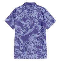 Tahiti Vareau Tiare Floral Family Matching Off Shoulder Short Dress and Hawaiian Shirt Monstera Palm Tropical Leaves LT01 - Polynesian Pride