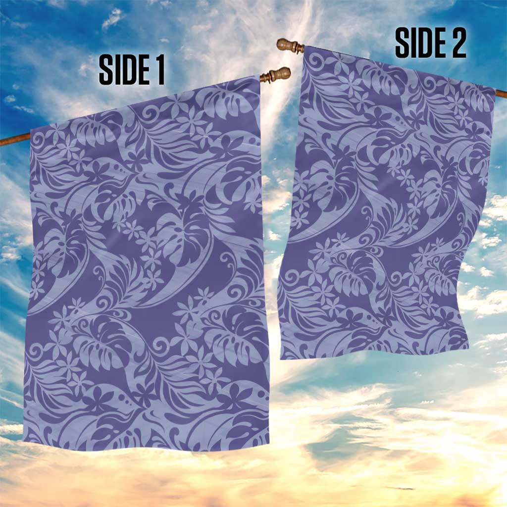Tahiti Vareau Tiare Floral Garden Flag Monstera Palm Tropical Leaves LT01 - Polynesian Pride