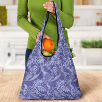 Tahiti Vareau Tiare Floral Grocery Bag Monstera Palm Tropical Leaves LT01 - Polynesian Pride