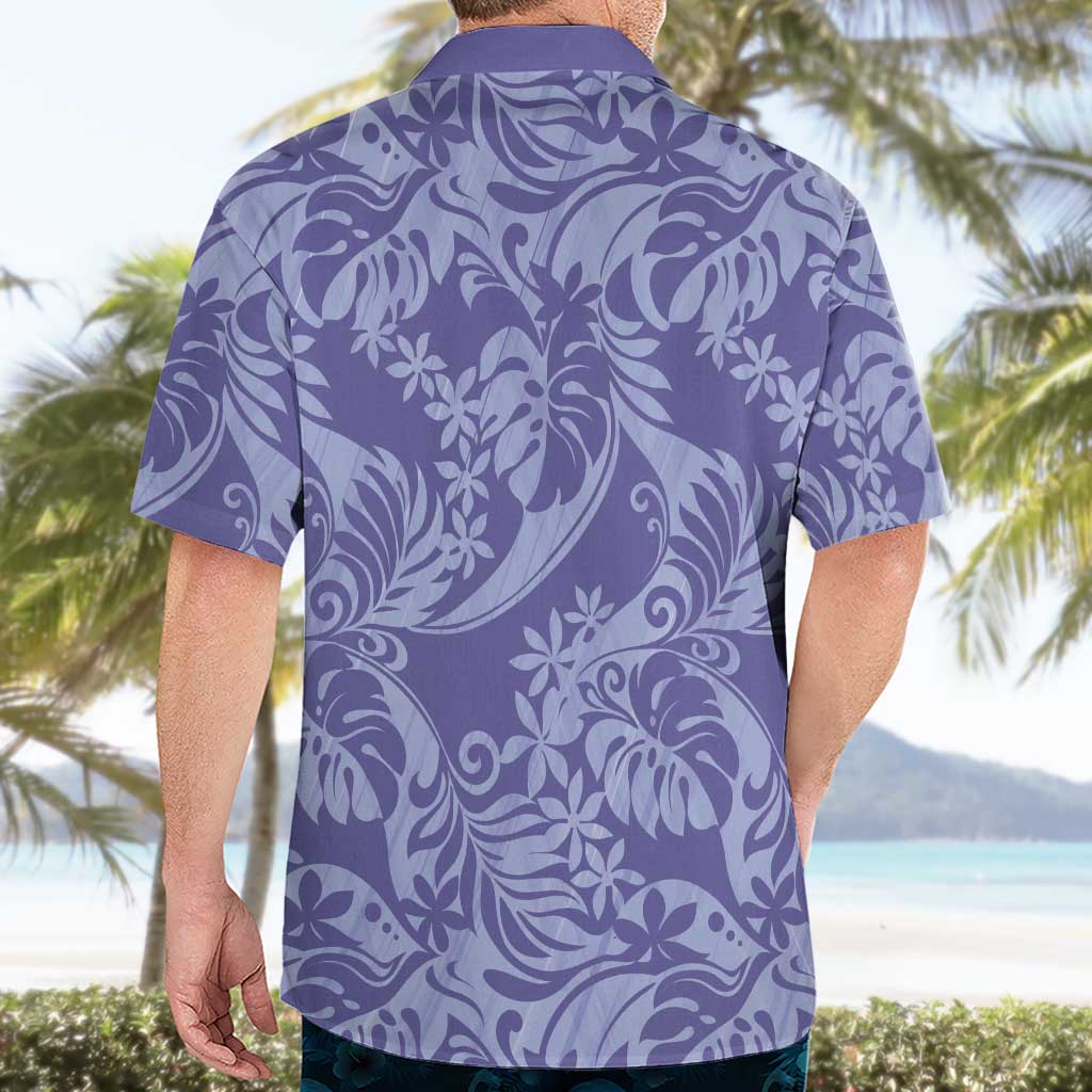 Tahiti Vareau Tiare Floral Hawaiian Shirt Monstera Palm Tropical Leaves LT01 - Polynesian Pride