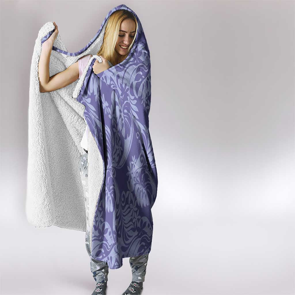 Tahiti Vareau Tiare Floral Hooded Blanket Monstera Palm Tropical Leaves LT01 - Polynesian Pride