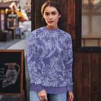 Tahiti Vareau Tiare Floral Ugly Christmas Sweater Monstera Palm Tropical Leaves LT01 - Polynesian Pride