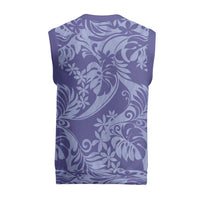 Tahiti Vareau Tiare Floral Christmas Knitted V-Neck Vest Monstera Palm Tropical Leaves LT01 - Polynesian Pride