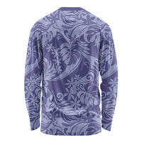 Tahiti Vareau Tiare Floral Long Sleeve Shirt Monstera Palm Tropical Leaves LT01 - Polynesian Pride