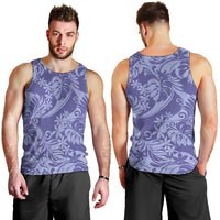 Tahiti Vareau Tiare Floral Men Tank Top Monstera Palm Tropical Leaves LT01 - Polynesian Pride