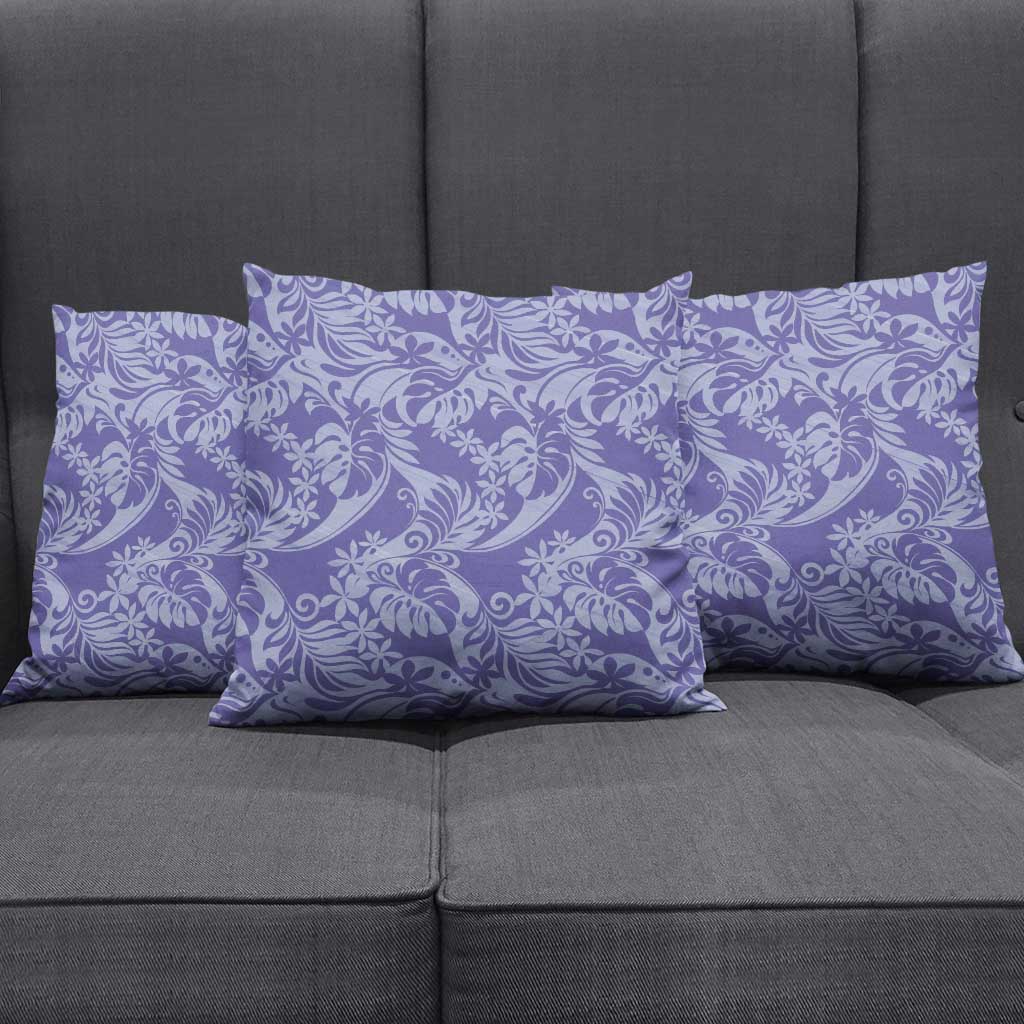 Tahiti Vareau Tiare Floral Pillow Cover Monstera Palm Tropical Leaves LT01 - Polynesian Pride