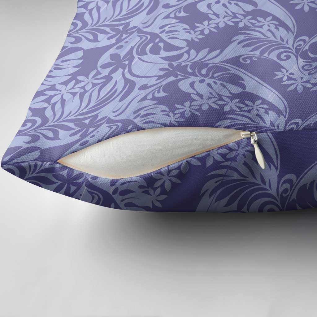 Tahiti Vareau Tiare Floral Pillow Cover Monstera Palm Tropical Leaves LT01 - Polynesian Pride