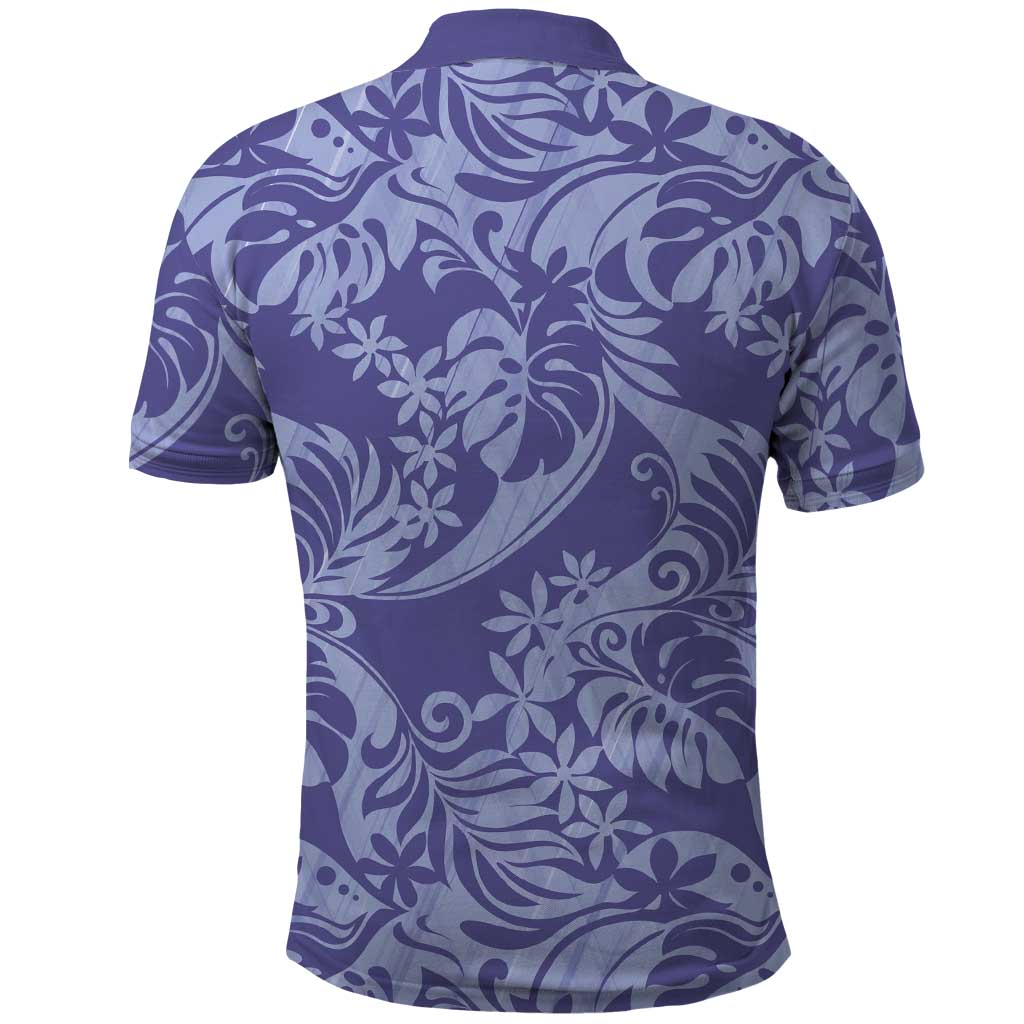 Tahiti Vareau Tiare Floral Polo Shirt Monstera Palm Tropical Leaves LT01 - Polynesian Pride