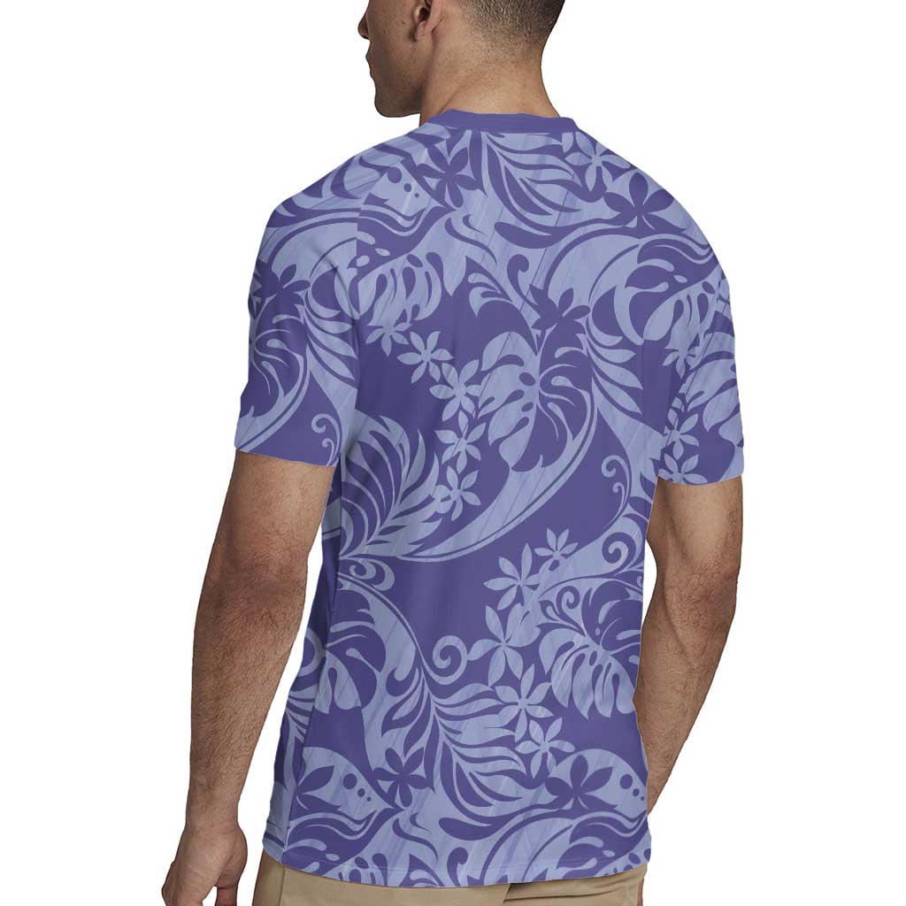Tahiti Vareau Tiare Floral Rugby Jersey Monstera Palm Tropical Leaves LT01 - Polynesian Pride