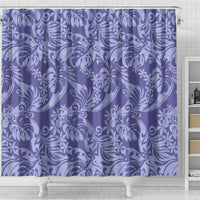Tahiti Vareau Tiare Floral Shower Curtain Monstera Palm Tropical Leaves LT01 - Polynesian Pride
