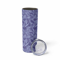 Tahiti Vareau Tiare Floral Skinny Tumbler Monstera Palm Tropical Leaves LT01 - Polynesian Pride
